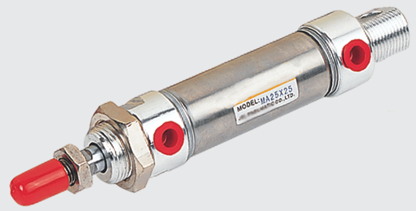 Air Cylinder Pneumatic,Double Acting Pneumatic Air Cylinder,10Mm Stroke Sda25-10 25Mm Bore Aluminum Double Acting Pneumatic Air Cylinder,Adopts Self-Lubrication Bearing Guide 
