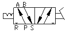 Four Way Foot Operated Air Valve Pneumatic Symbol