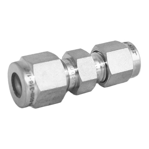 thumbnail image 2 of FITOK CS-U-FL6 3/8” OD Compression Union – Zinc Plated Steel, 2-Ferrule, 6200 Psi 2 of 4
