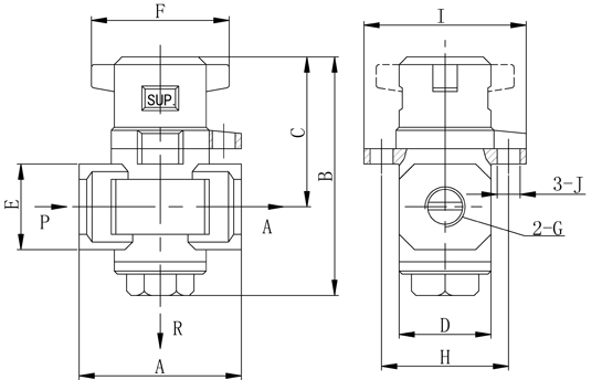 H.A.K. Pneumatic Safety Shut Off/Lock Out Valve for 3000 Series NPT 1/4" , 5-125 PSI